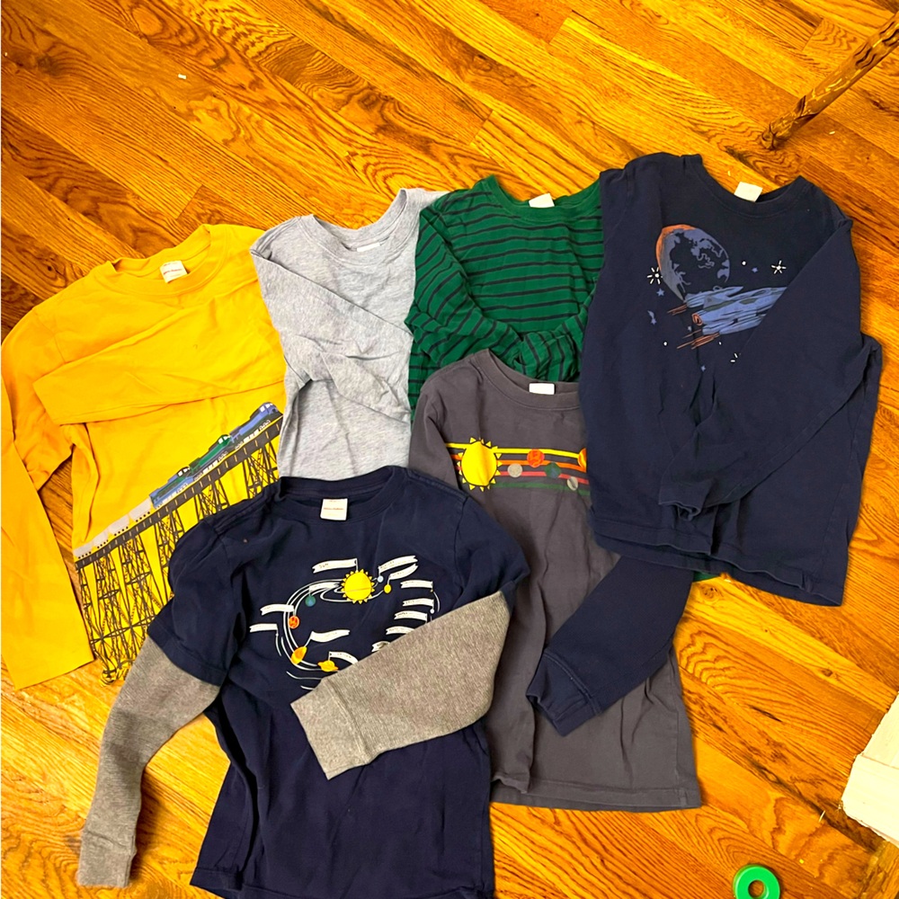 Hanna Andersson long sleeve tshirts 130 US 8 lot of 6